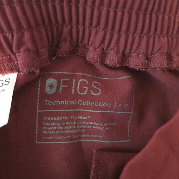 Figs Women's Yola Skinny Scrub Pants In Burgundy - Picture 10 of 16